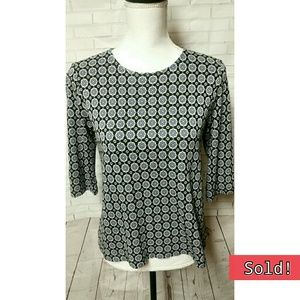 J. JILL Size Small Women's Top Blue Purple Print